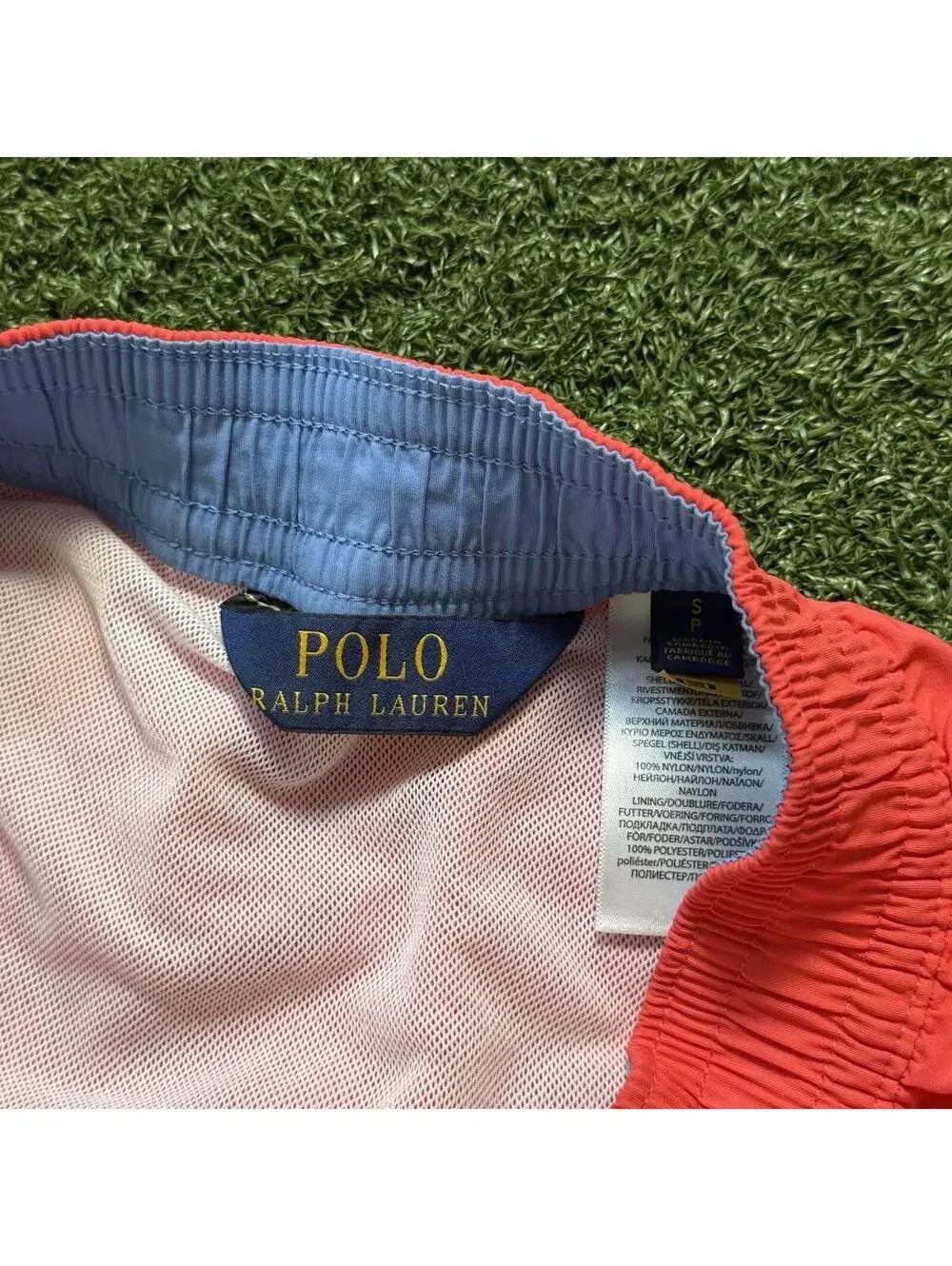 Polo Ralph Lauren Swim Trunks Mens Small Pink Traveler Classic Mesh Lined 7”